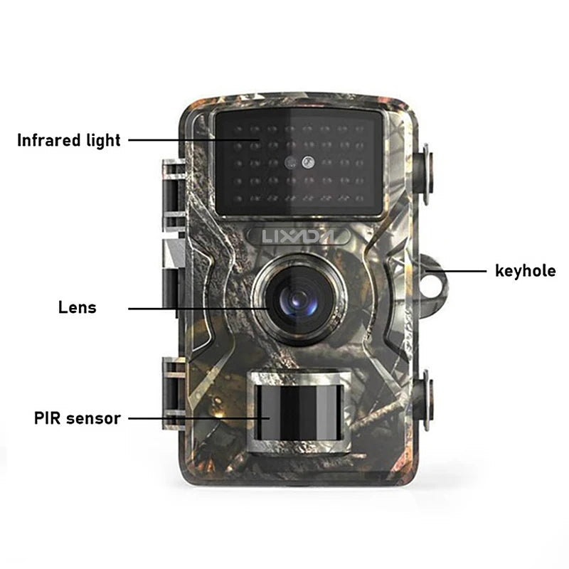 12MP 1080P Wildlife Hunting Trail Game Camera Motion Activated Security Camera IP66 Waterproof Outdoor Infrared Night Vision