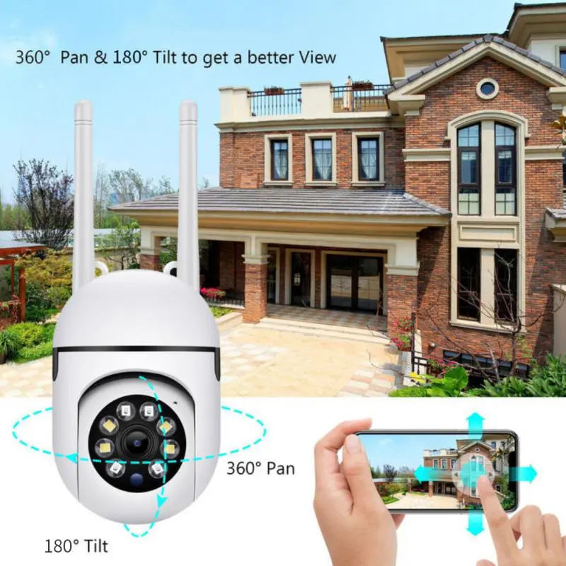 WIFI IP Security Camera PTZ Outdoor Indoor HD Full Color 360° Surveillance Wireless Human Tracking Video Monitor