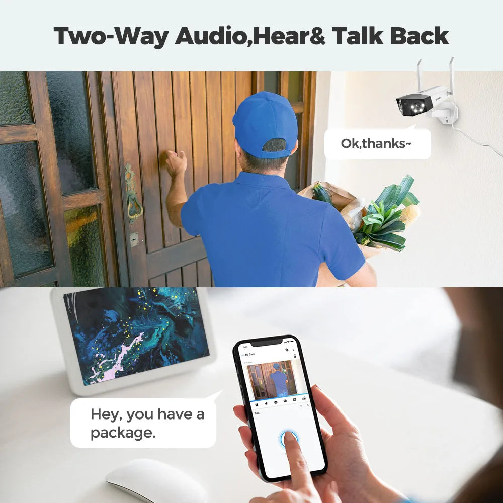 Reolink Duo 2 Series WiFi Camera 4K Dual Lens Outdoor Security Protection CCTV IP Cam Person/Car/Pet Detection Security Camera