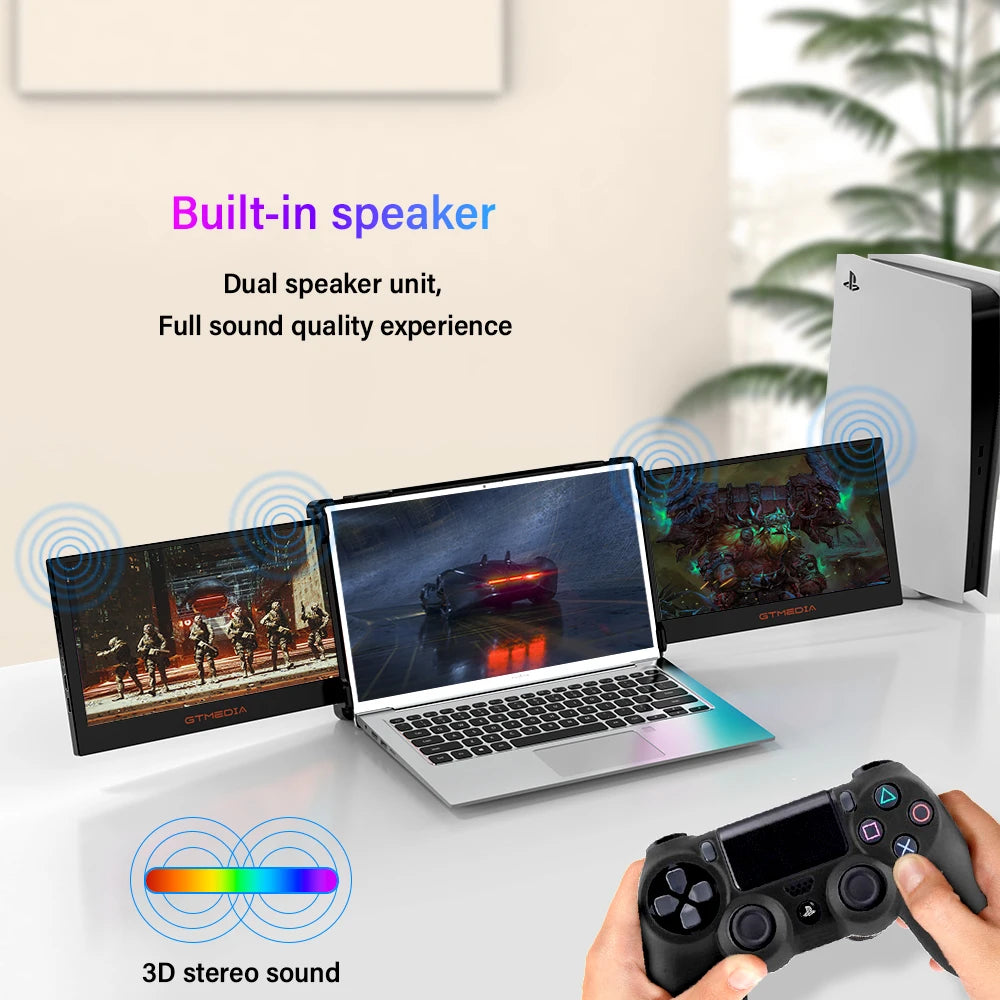 11.6-Inch Portable Extended Monitor 1080P IPS Dual Screens