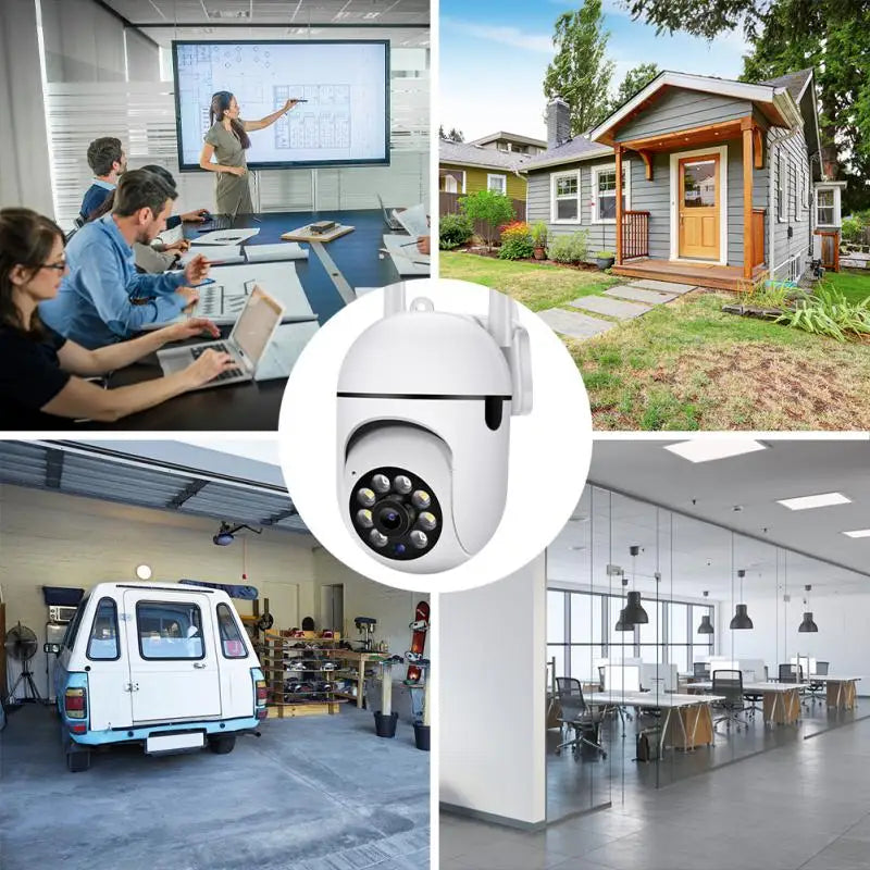 WIFI IP Security Camera PTZ Outdoor Indoor HD Full Color 360° Surveillance Wireless Human Tracking Video Monitor