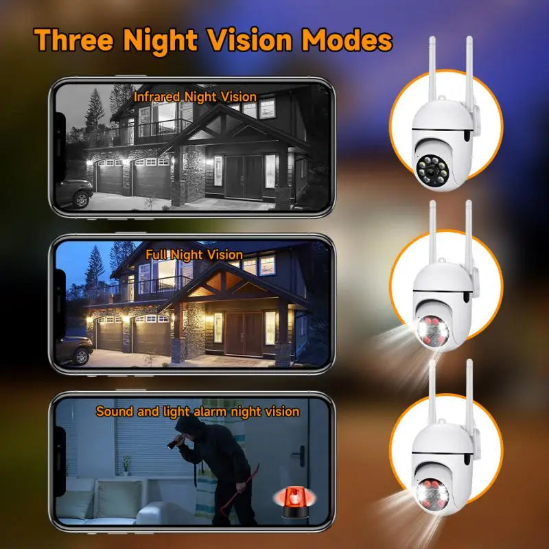 WIFI IP Security Camera PTZ Outdoor Indoor HD Full Color 360° Surveillance Wireless Human Tracking Video Monitor