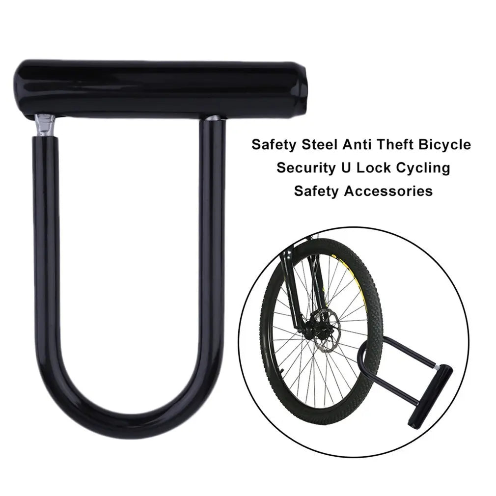 Universal Bicycle Steel Anti Theft Security U Lock, Mounting Bracket Keys
